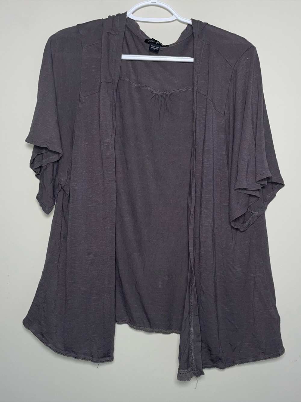 Twist Tees Grey 3 Flowy Soft Knit Cardigan